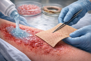 cicatrisation grands brulés et greffe de peau