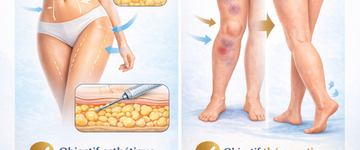 Liposuccion esthétique ou liposuccion thérapeutique du lipœdème : quelles différences ? Liposuccion esthétique ou liposuccion du lipœdème